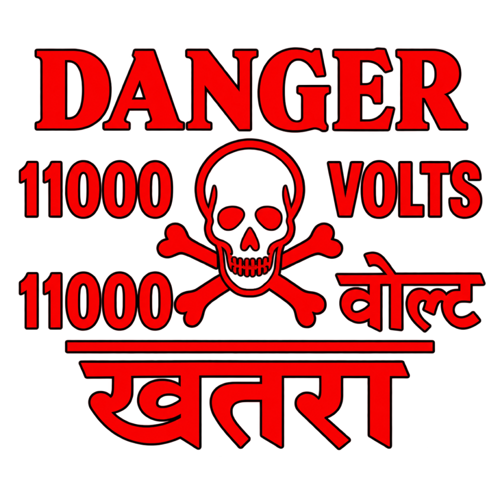 Danger board 11000 volts