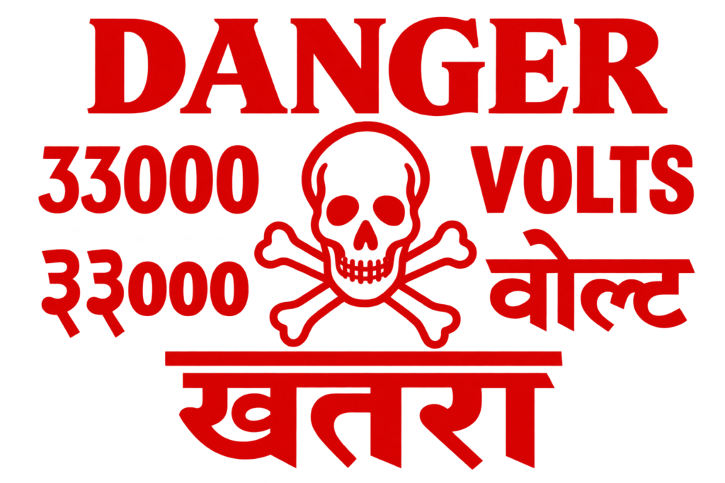 Danger Board 33000 volts